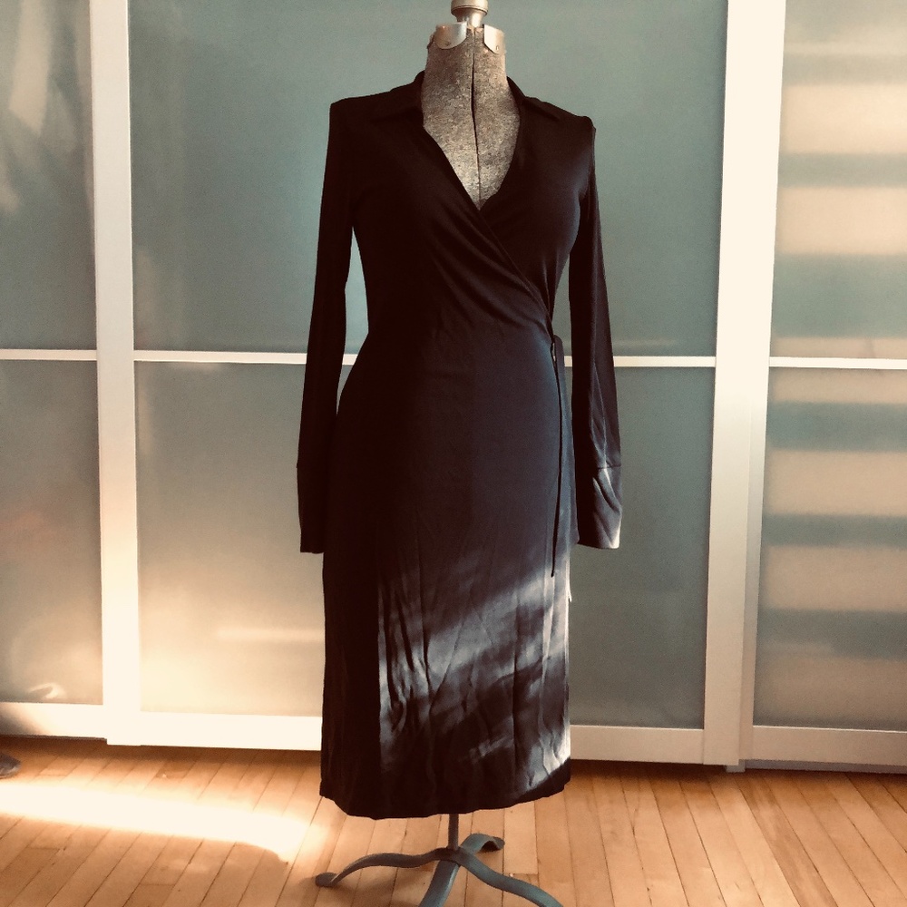 Banana Republic Black Wrap Dress